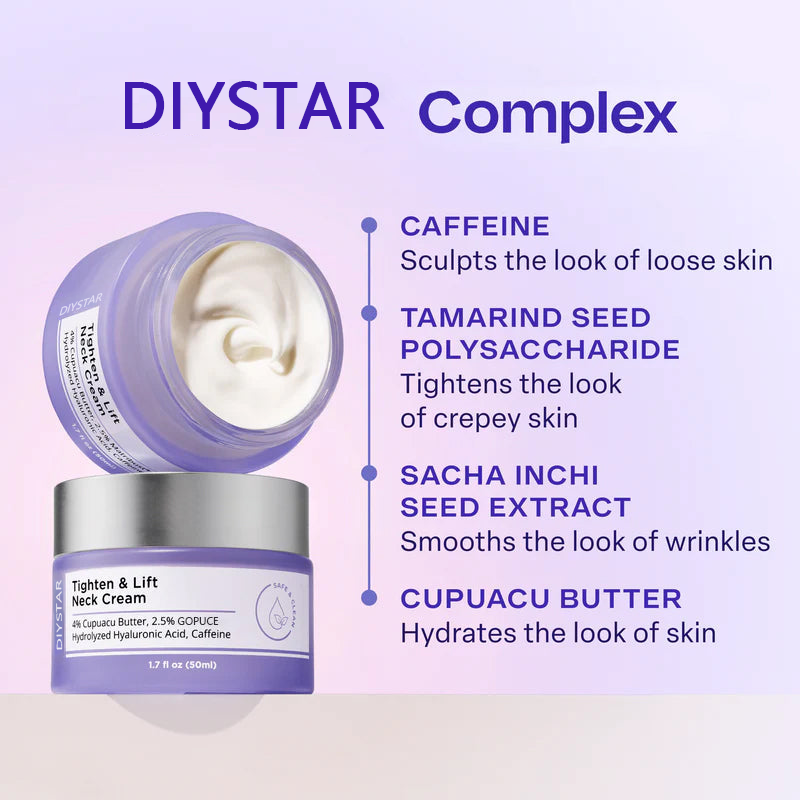 DIYSTAR Neck Cream Tighten & Lift Firming Cream for Crepey Skin