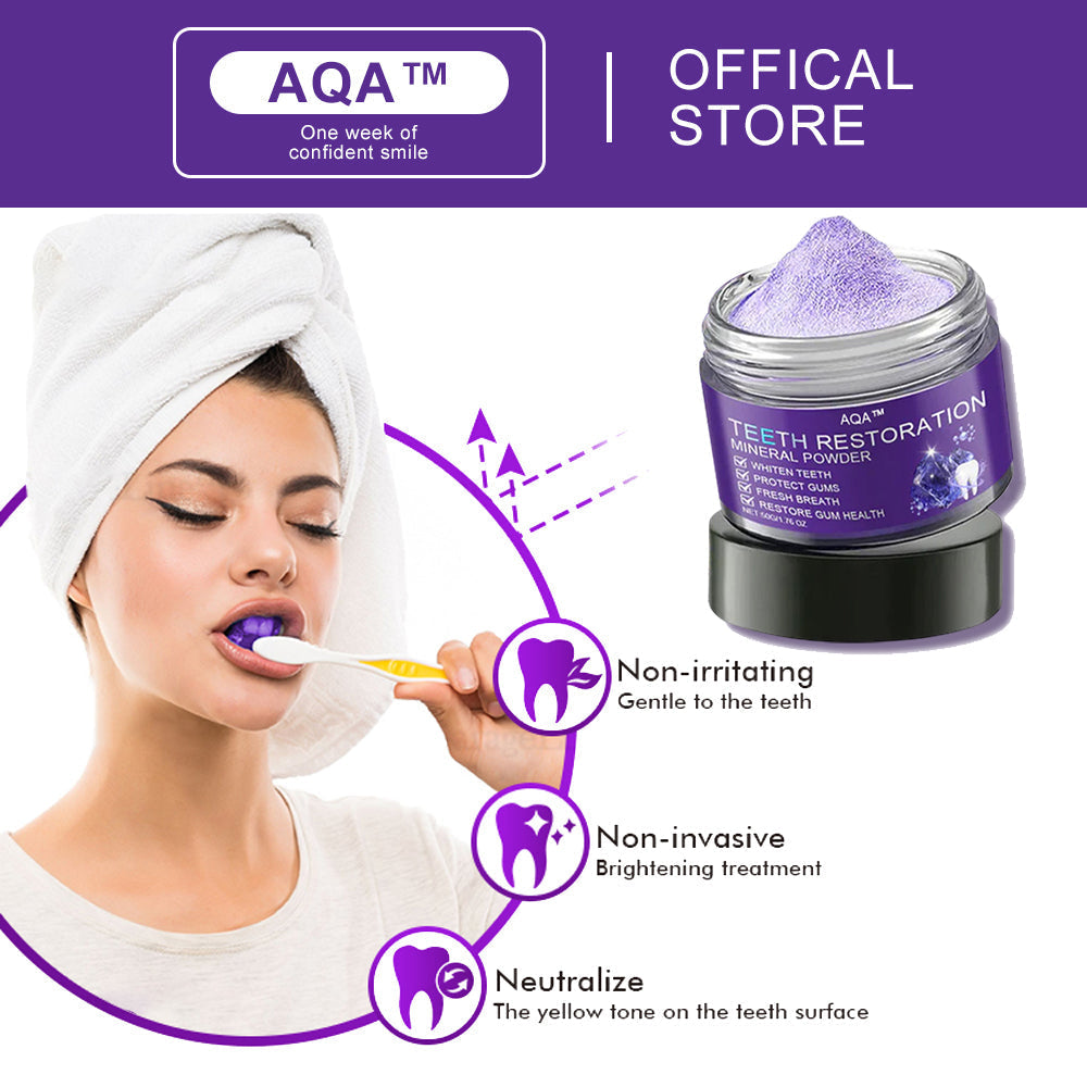 Official Store🏥🏥 AQA™ Teeth Restoration Mineral Powder  (ADA recommended) MADE IN USA (🎁Flash Sale - Don’t Miss Out)