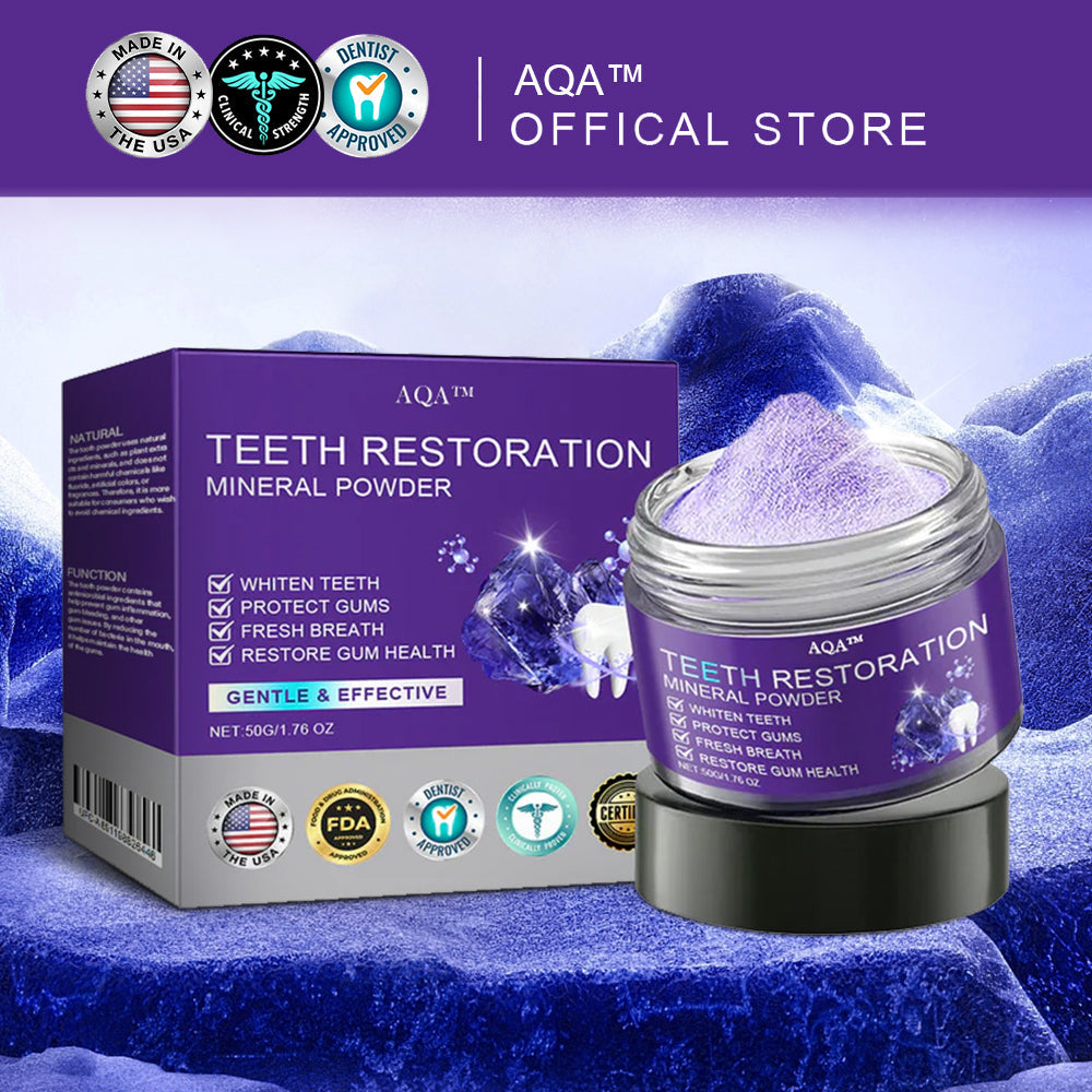 Official Store🏥🏥 AQA™ Teeth Restoration Mineral Powder  (ADA recommended) MADE IN USA (🎁Flash Sale - Don’t Miss Out)