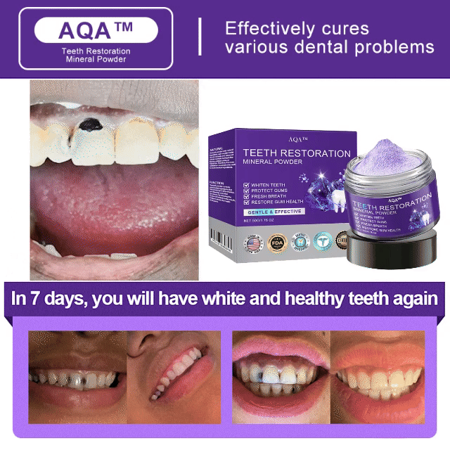 Official Store🏥🏥 AQA™ Teeth Restoration Mineral Powder  (ADA recommended) MADE IN USA (🎁Flash Sale - Don’t Miss Out)