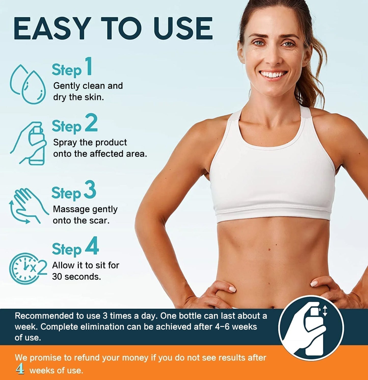 HZA Advanced Scar Spray For All Types of Scars - For example Acne Scars, Surgical Scars and Stretch Marks ⚡️⚡️⚡️