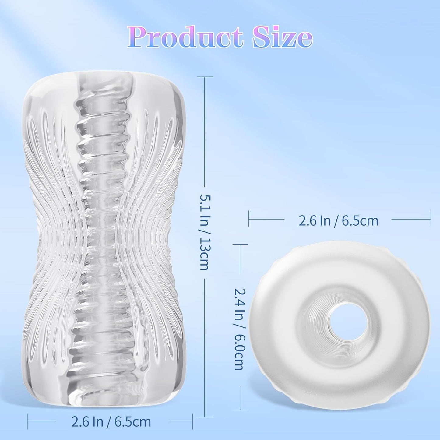 Male Masturbator Sex Toys , Penis Training Sex Toy for Men, 3D Realistic Texture Spiral Tunnel Stroker.