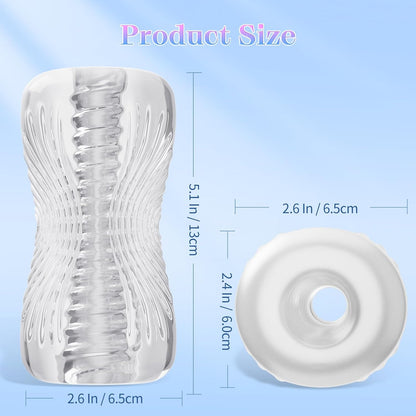 Male Masturbator Sex Toys , Penis Training Sex Toy for Men, 3D Realistic Texture Spiral Tunnel Stroker.