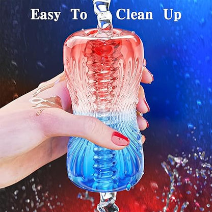 Male Masturbator Sex Toys , Penis Training Sex Toy for Men, 3D Realistic Texture Spiral Tunnel Stroker.